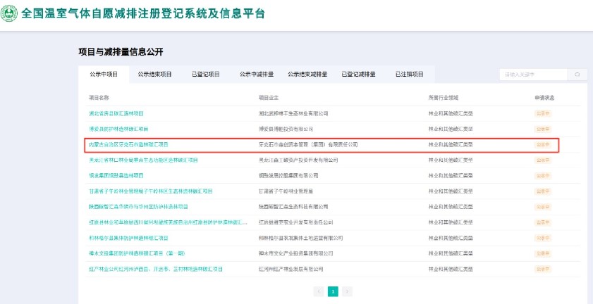 呼伦贝尔市第三个CCER造林碳汇项目公示